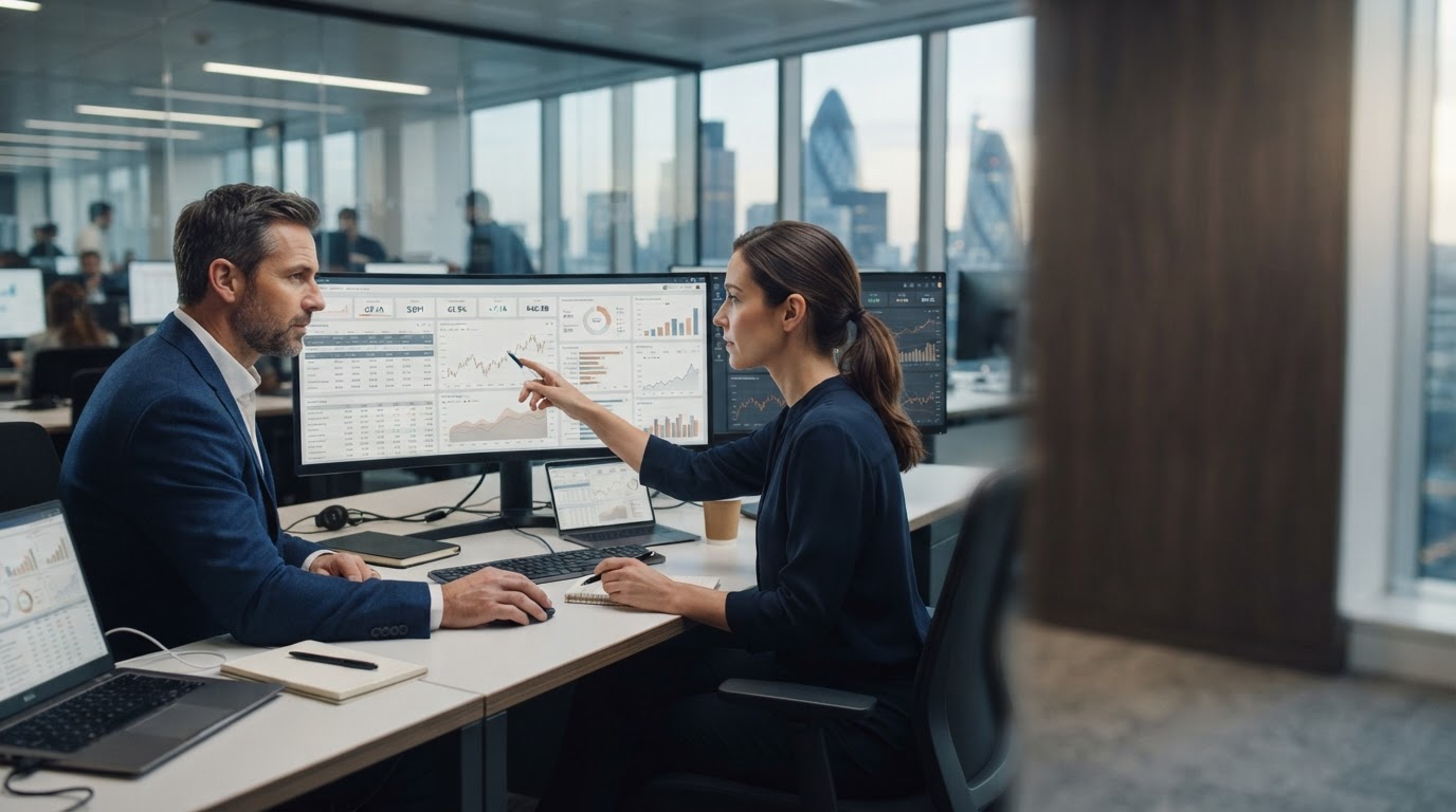 4xBlue data dashboard used for remote AI-driven market analysis